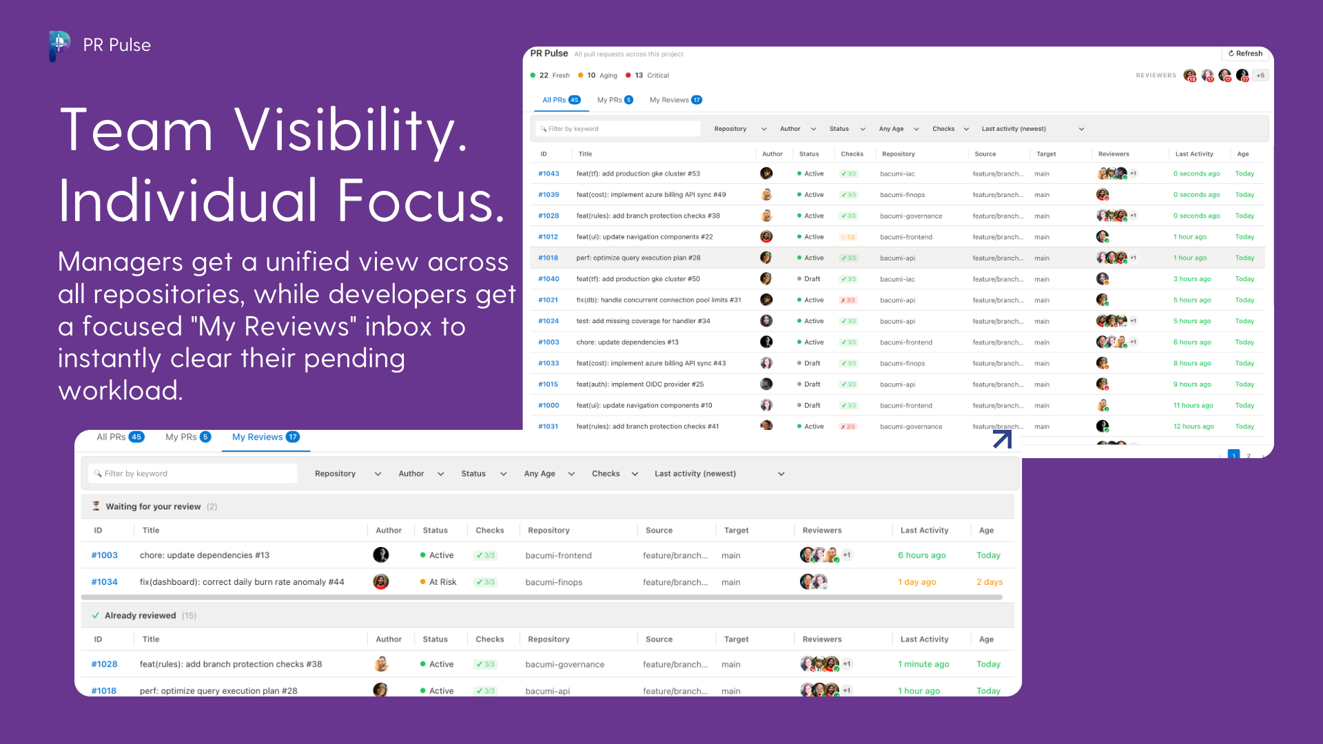 PR Pulse - Team Visibility Individual Focus
